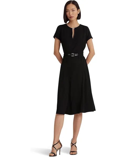 Платье LAUREN Ralph Lauren Belted Georgette, цвет Black 2