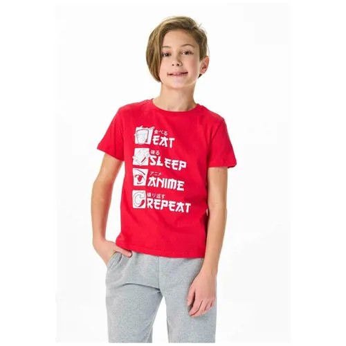 Фуфайка (футболка) детская для мальчиков SS22C79300838 Daniele Patrici размер 7-8, красный