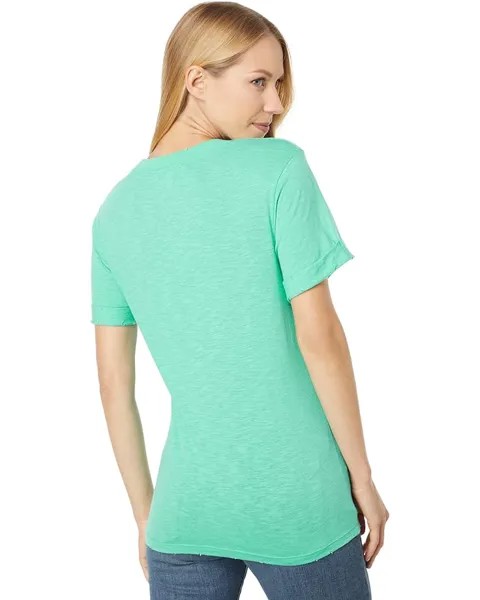 Футболка Wildfox Tropical John Tee, цвет Pigment Bright Aqua