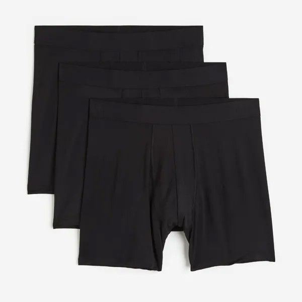 Спортивные боксеры H&M Kids DryMove Briefs, 3 предмета, черный