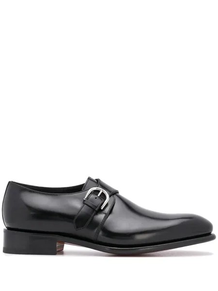 Santoni туфли монки с пряжками