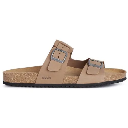Туфли летние открытые GEOX для мужчин U SANDAL GHITA цвет чёрный, размер 44