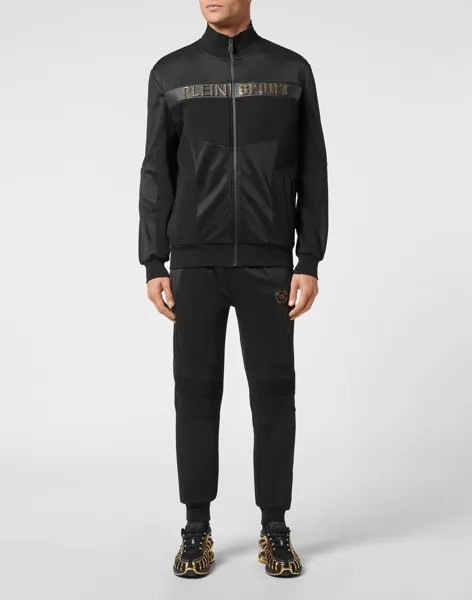 Спортивный костюм: куртка на молнии + спортивные штаны. Plein Sport, цвет Black / Gold
