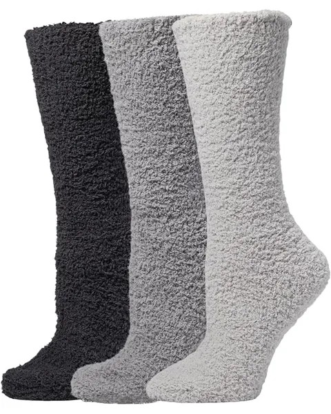 Носки Barefoot Dreams CozyChic 3-Pair Sock Set, серебряный