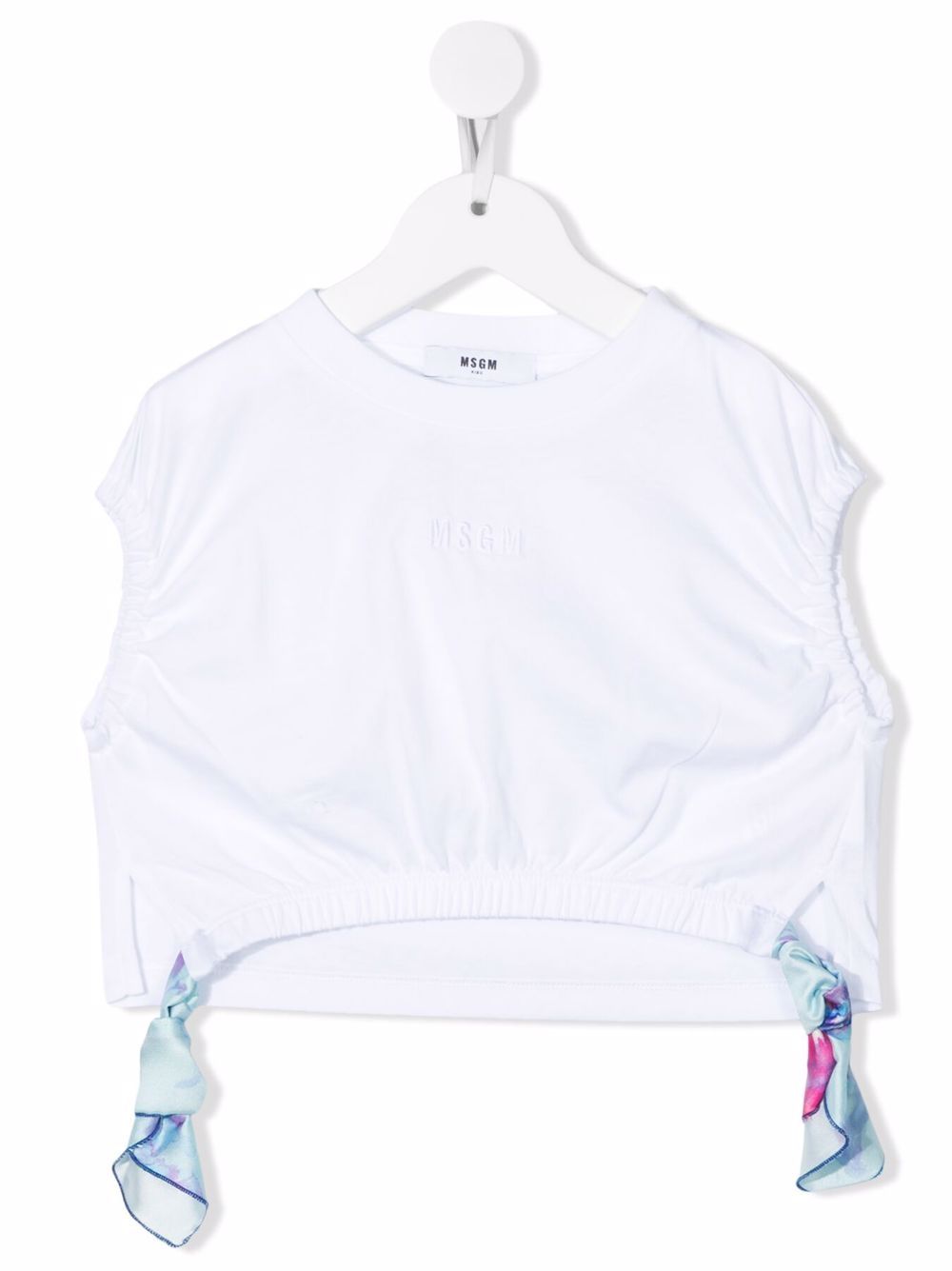 MSGM Kids футболка с вышитым логотипом