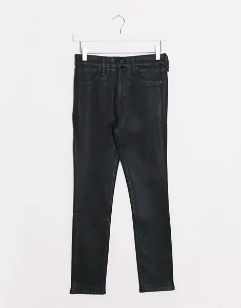 Черные джинсы скинни с покрытием Abercrombie & Fitch-Черный цвет