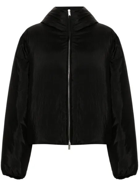 Jil Sander пуховик с капюшоном, черный