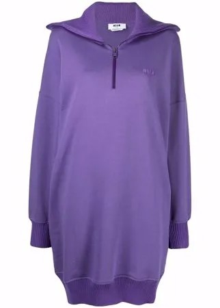 MSGM платье-толстовка с вышитым логотипом