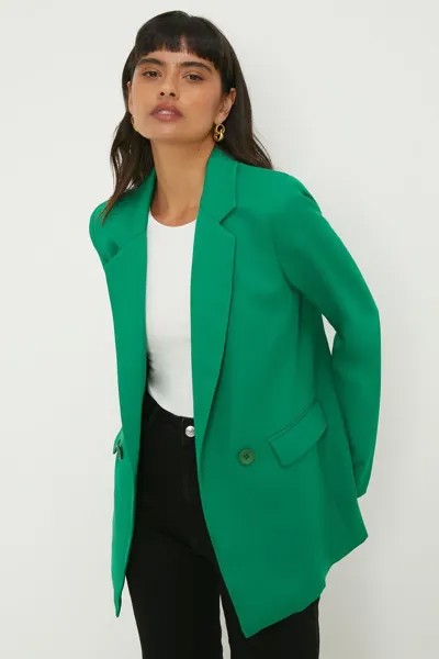 Двубортный пиджак Dorothy Perkins, зеленый
