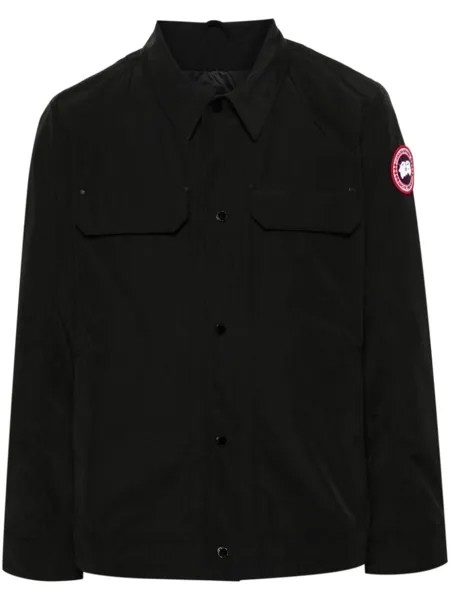 Canada Goose однобортное пальто Burnaby Chore, черный