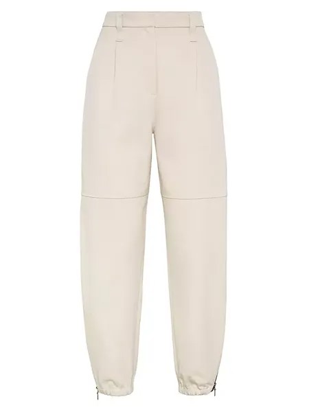 Спортивные брюки из денима Dyed Couture с монили Brunello Cucinelli, цвет lessive
