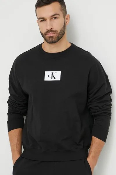 Толстовка для отдыха из хлопка Calvin Klein Underwear, черный