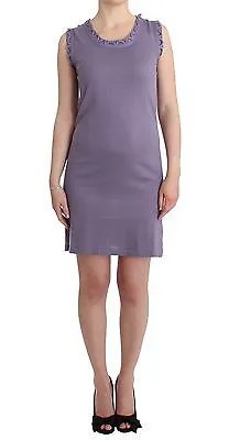 JOHN GALLIANO Платье Фиолетовый хлопковый вязаный свитер-футляр M/US8 Рекомендуемая розничная цена 250 долларов США