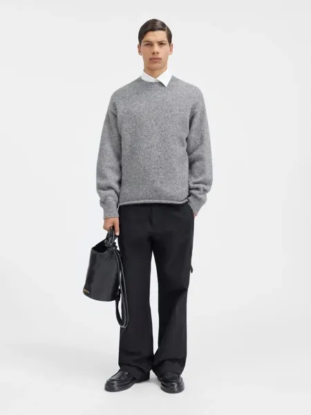 Свитер с логотипом Ле тянуть Жакмюса Jacquemus, серый