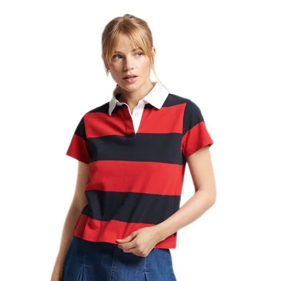 Поло Superdry Vintage Stripe Rugby, красный