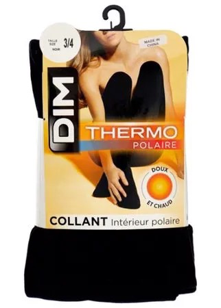 Колготки DIM Thermo Polaire 143 den, размер 3/4, noir (черный)