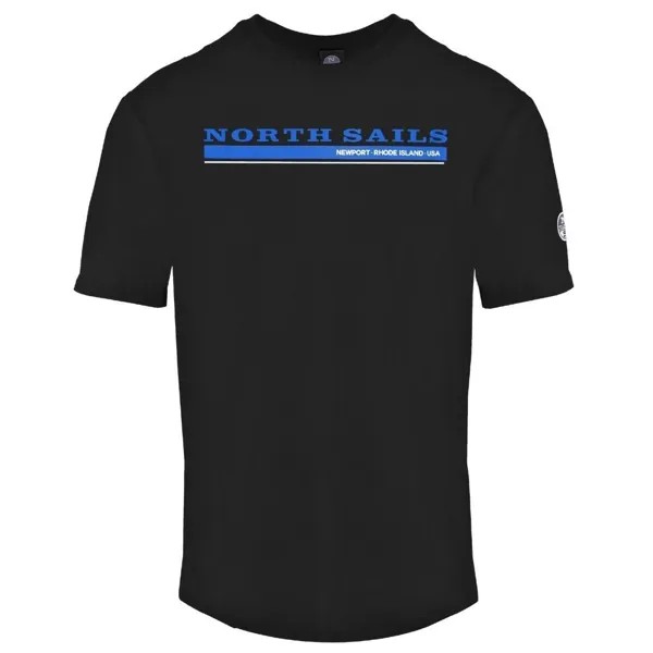 Черная футболка с логотипом Newport North Sails, черный