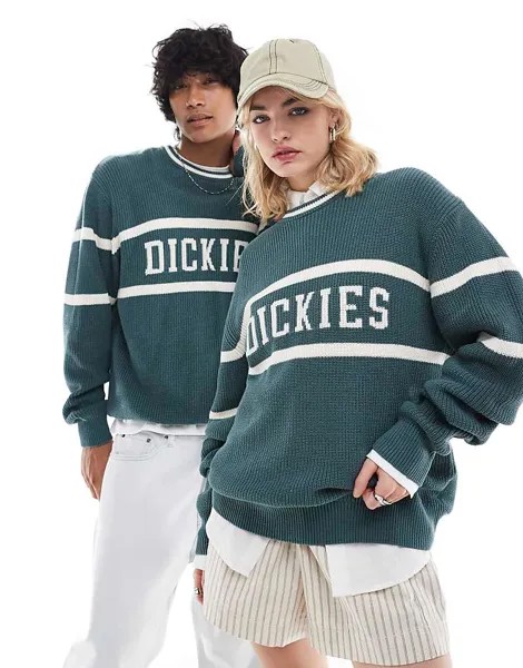 Dickies - Melvern - вязаный джемпер темно-зеленого и кремового цветов - только на ASOS