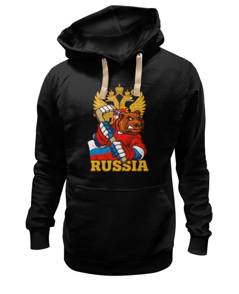 Худи Printio Россия черное 3XL