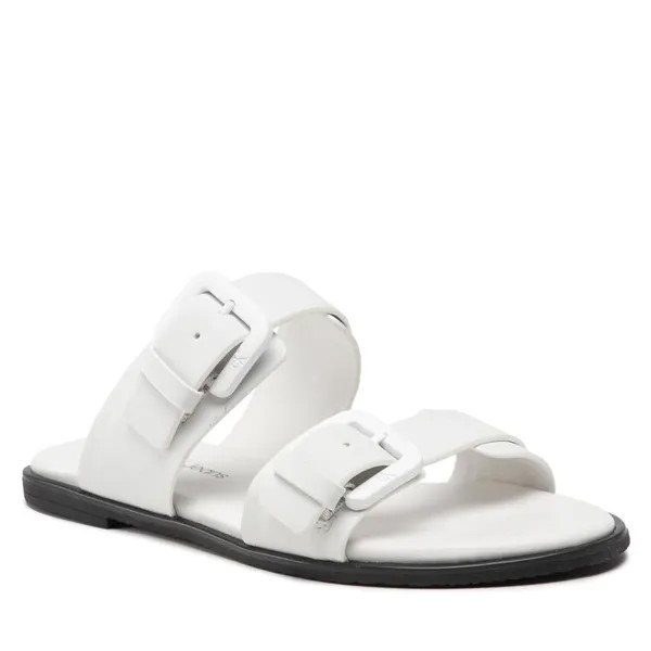 Шлепанцы Calvin Klein Jeans FlatSandal Twostraps, белый