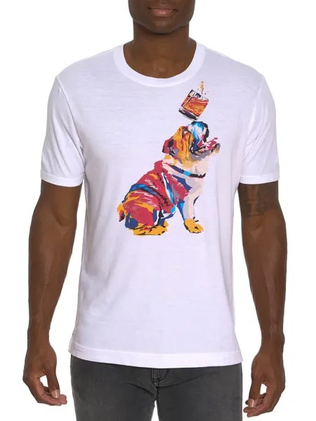 Футболка с рисунком виски Robert Graham, белый