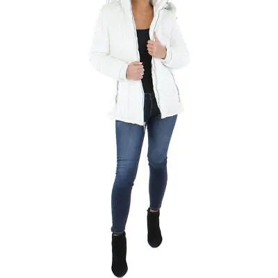 Liz Claiborne Женская белая теплая парка из искусственного меха Верхняя одежда XL BHFO 3159