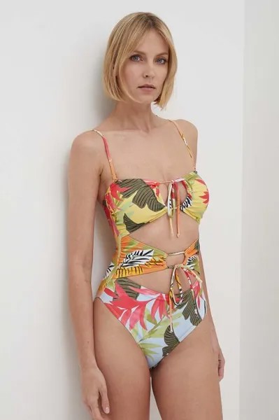 Сплошной купальник PALMS ONE PIECE Desigual, желтый