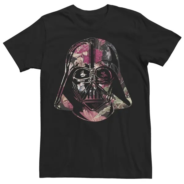 Мужская футболка с цветочным принтом «Звездные войны Дарт Вейдер», Черная Star Wars, черный