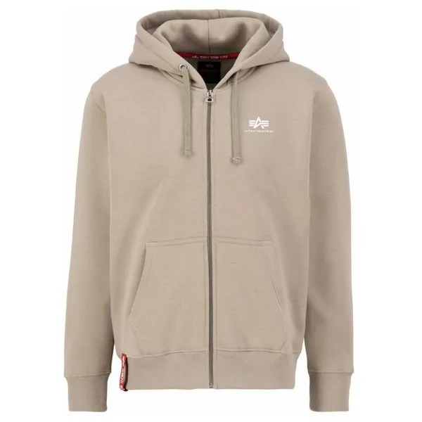 Худи Alpha Industries Basic Zip Sl, бежевый