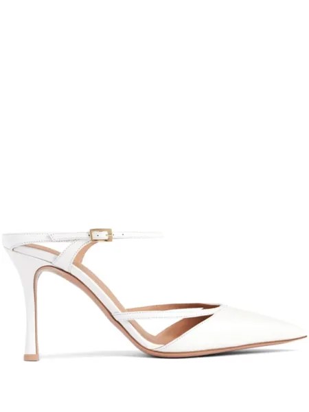 Malone Souliers кожаные мюли Yola 90 мм, белый