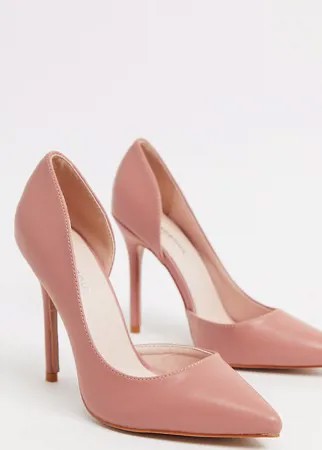 Розовые туфли-лодочки для широкой стопы Glamorous-Бежевый