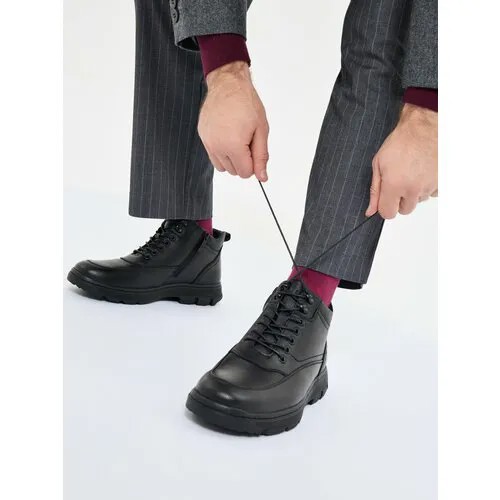 Ботинки тимберленды M.shoes, размер 44, черный