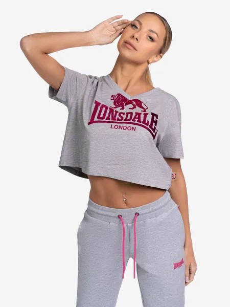 Кроп-топ женский LONSDALE HEDDLE, Серый