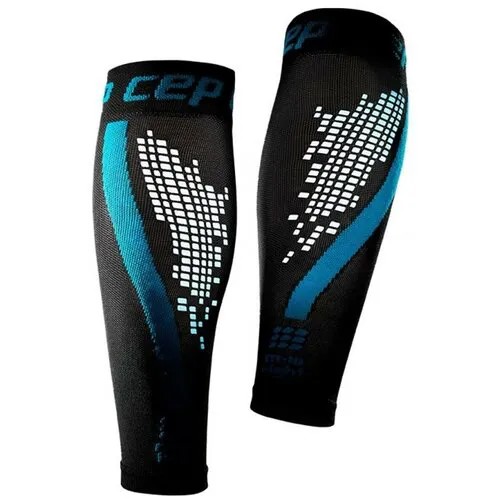 Компрессионные гетры CEP NIGHTTECH для занятий спортом, со светоотражателями, женские C30NW Medi C30NW, 2, Черный-синий