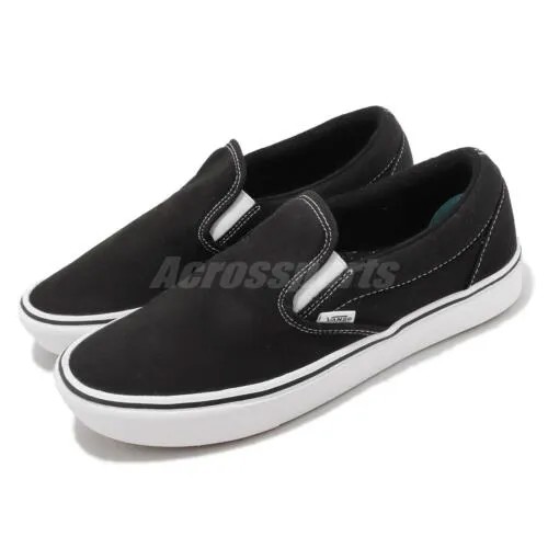 Vans Comfycush Slip On Black White Мужская повседневная обувь унисекс для образа жизни VN0A3WMDVNE