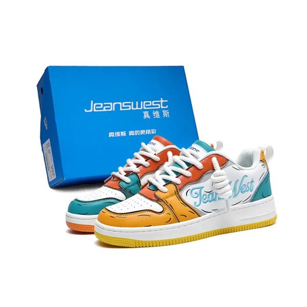 Кроссовки JEANSWEST Skateboarding Shoes Unisex Low-top, цвет Mismatched