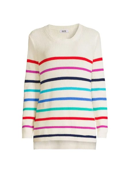 Хлопковый вязаный свитер в полоску Emma 525 America