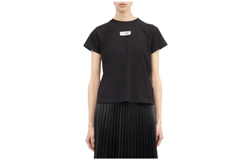 Футболка женская черная Mm6 Maison Margiela