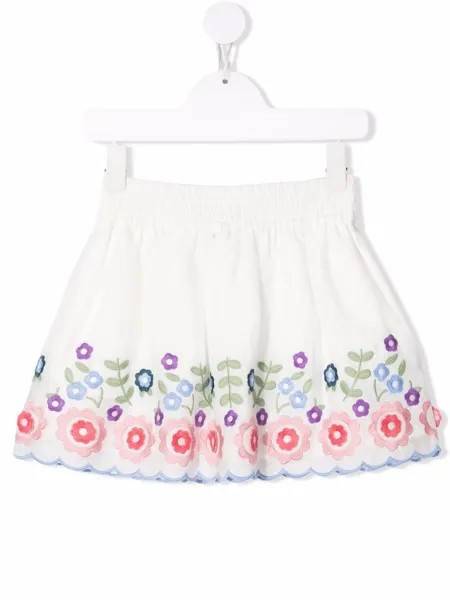Stella McCartney Kids юбка мини с вышивкой