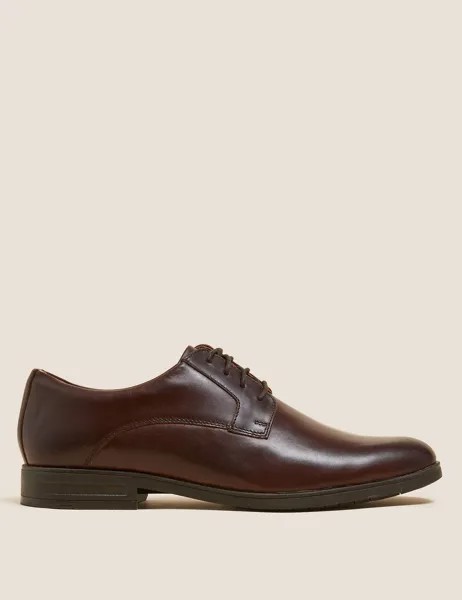 Кожаные туфли дерби Airflex Marks & Spencer, коричневый