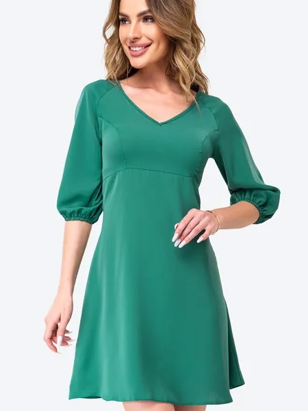 Платье женское HappyFox HFSL2631 зеленое 48 RU