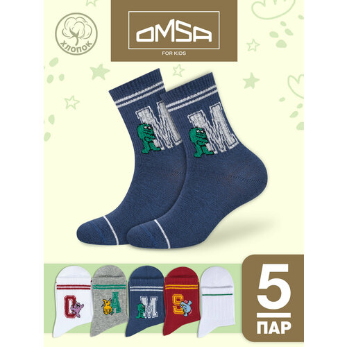 Носки Omsa OMSA kids Calzino, 5 пар, размер 23-26 (14-16), , мультиколор