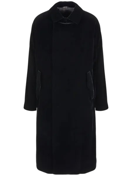 Giorgio Armani бархатное пальто, черный