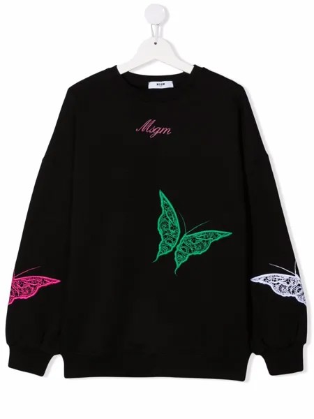 MSGM Kids толстовка с вышивкой