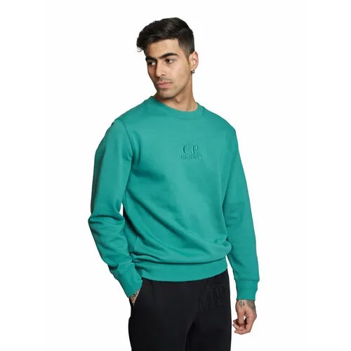 Свитшот C.P. Company DIAGONAL RAISED FLEECE CHEST LOGO SWEATSHIRT, размер XL, зеленый