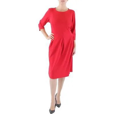 Calvin Klein Женское красное платье миди с вставками из телячьей ткани плюс 14 Вт BHFO 0618