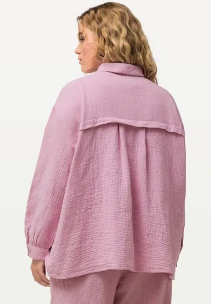 Рубашка-блузка COLLARED MUSLIN Ulla Popken, фиолетовый