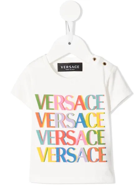 Versace Kids logo-print jersey T-shirt