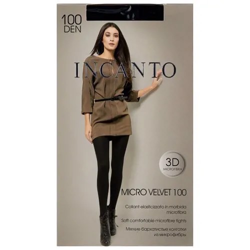 Колготки Incanto Micro Velvet, 100 den, размер 5, nero (черный)