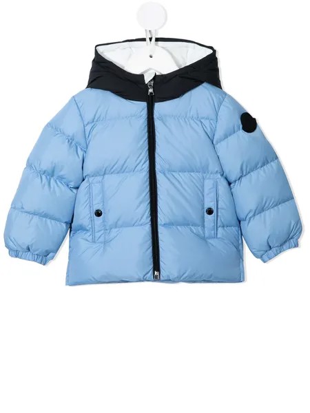 Moncler Enfant contrasting hood puffer jacket